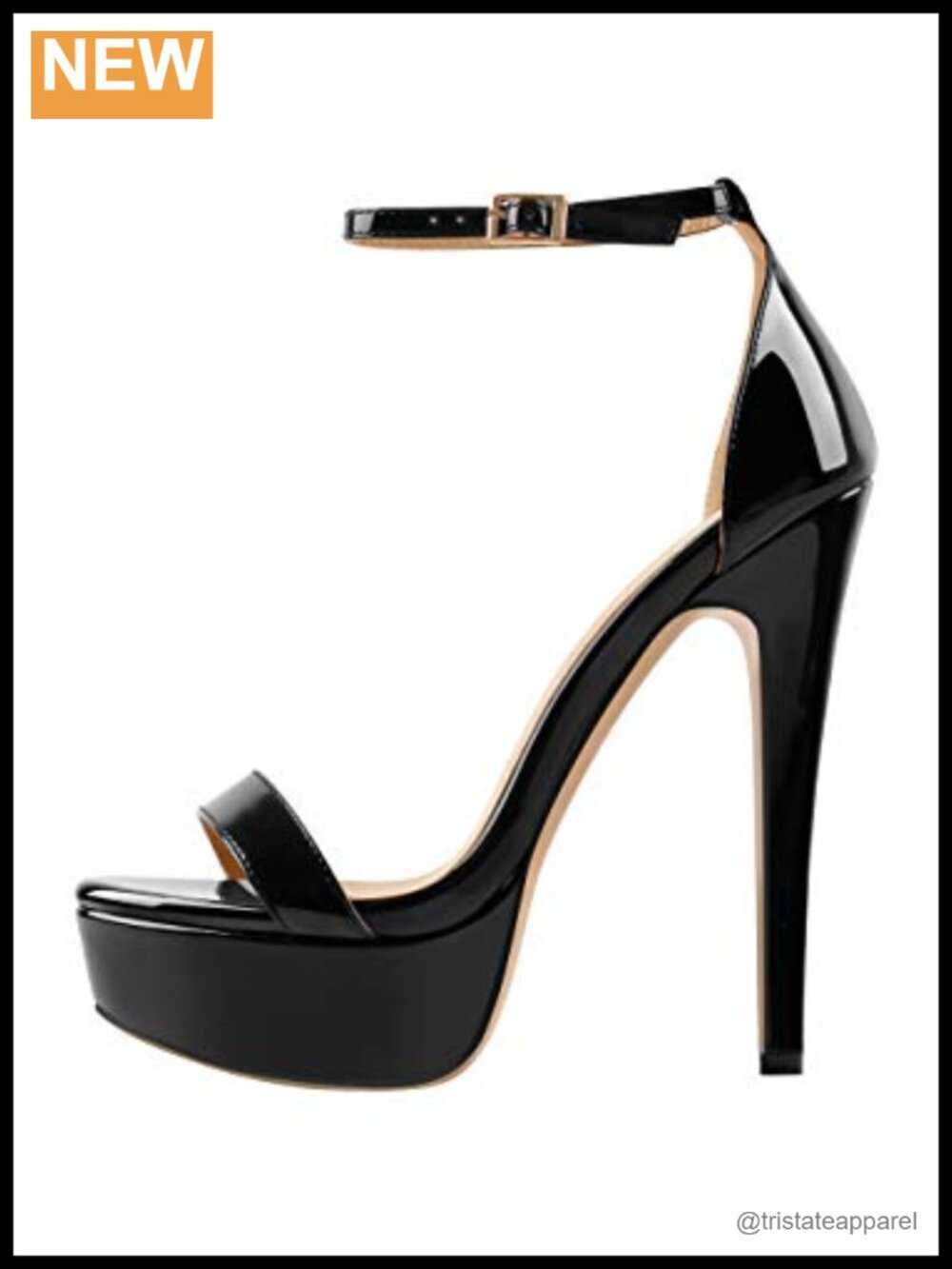 Ankle Buckle Strappy Platform Heels Stiletto High Heels Open Toe Women